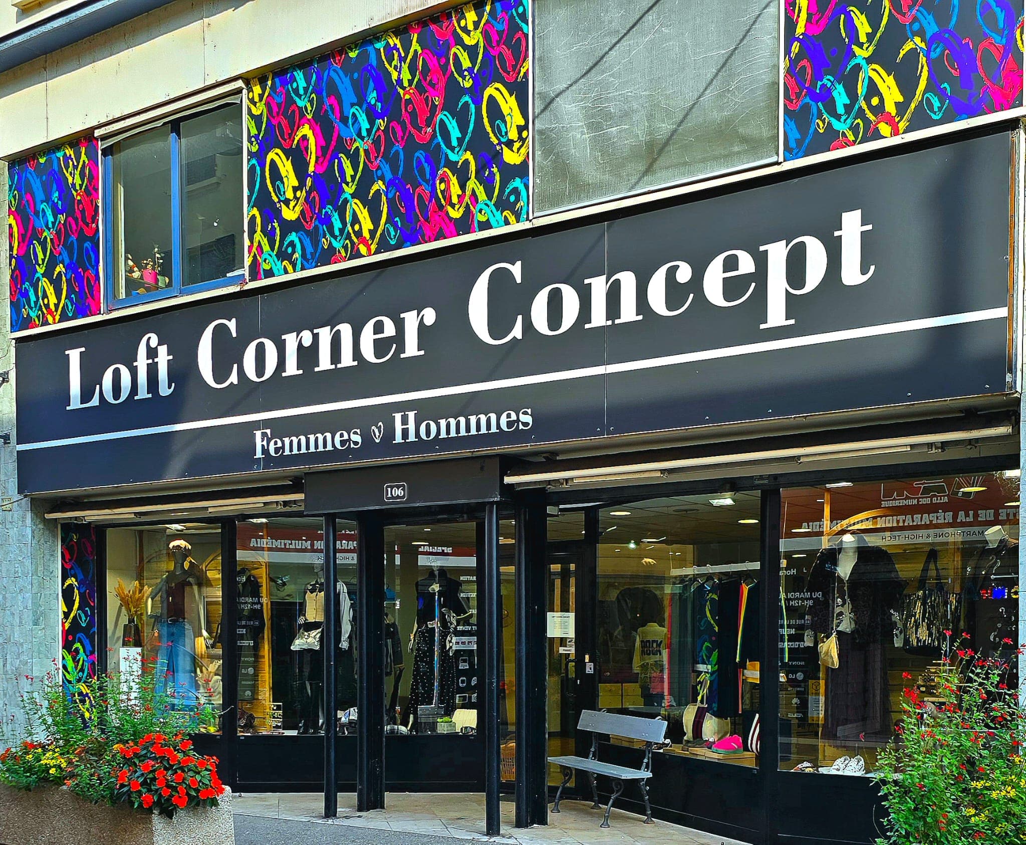 La façade de la boutique