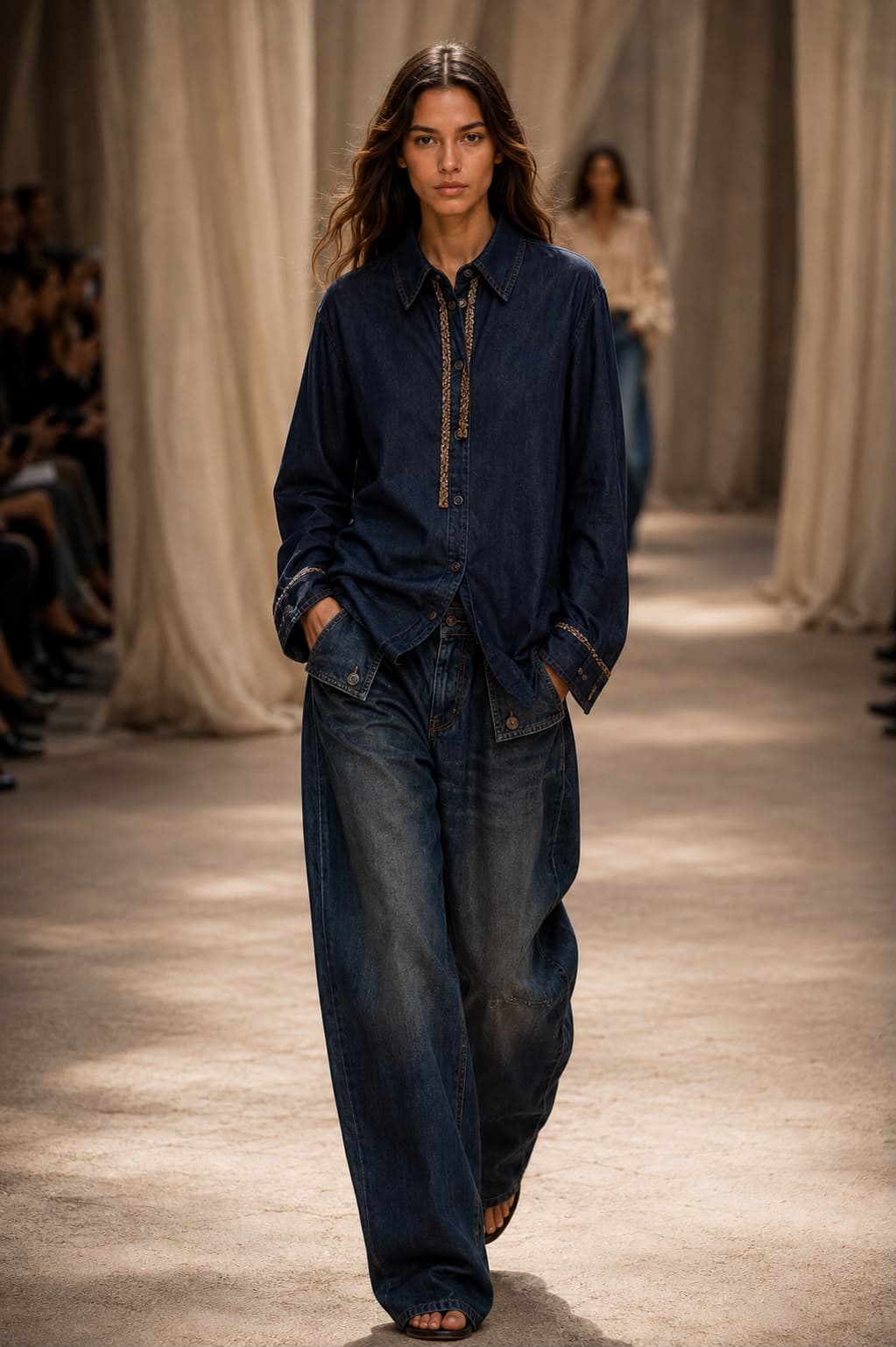 Chemise en jean brut